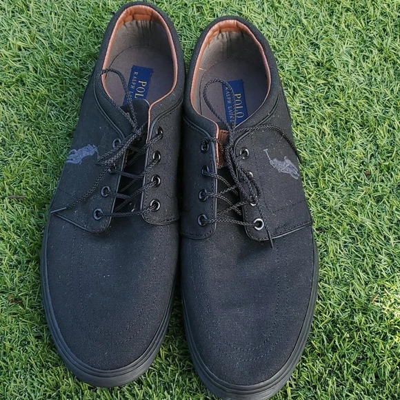 Polo Ralph Lauren Oxford Mens Canvas Lace Up Shoes - Picture 1 of 9